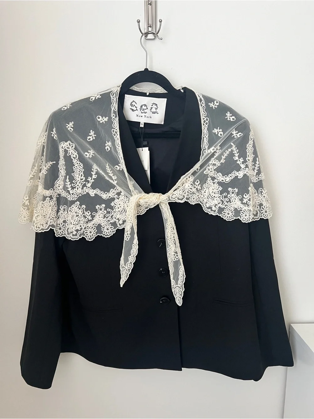 Sea NY Elisa Tropical Wool Capelet Jacket size XL NWT